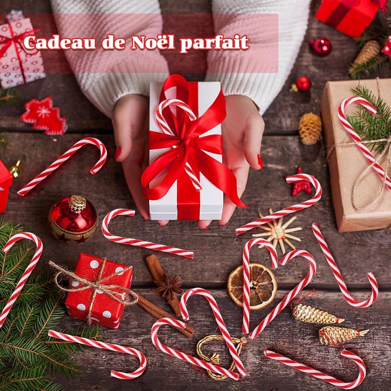 Naler Christmas Candy Cane Hanging Decorations - Pack of 12 - Image 5